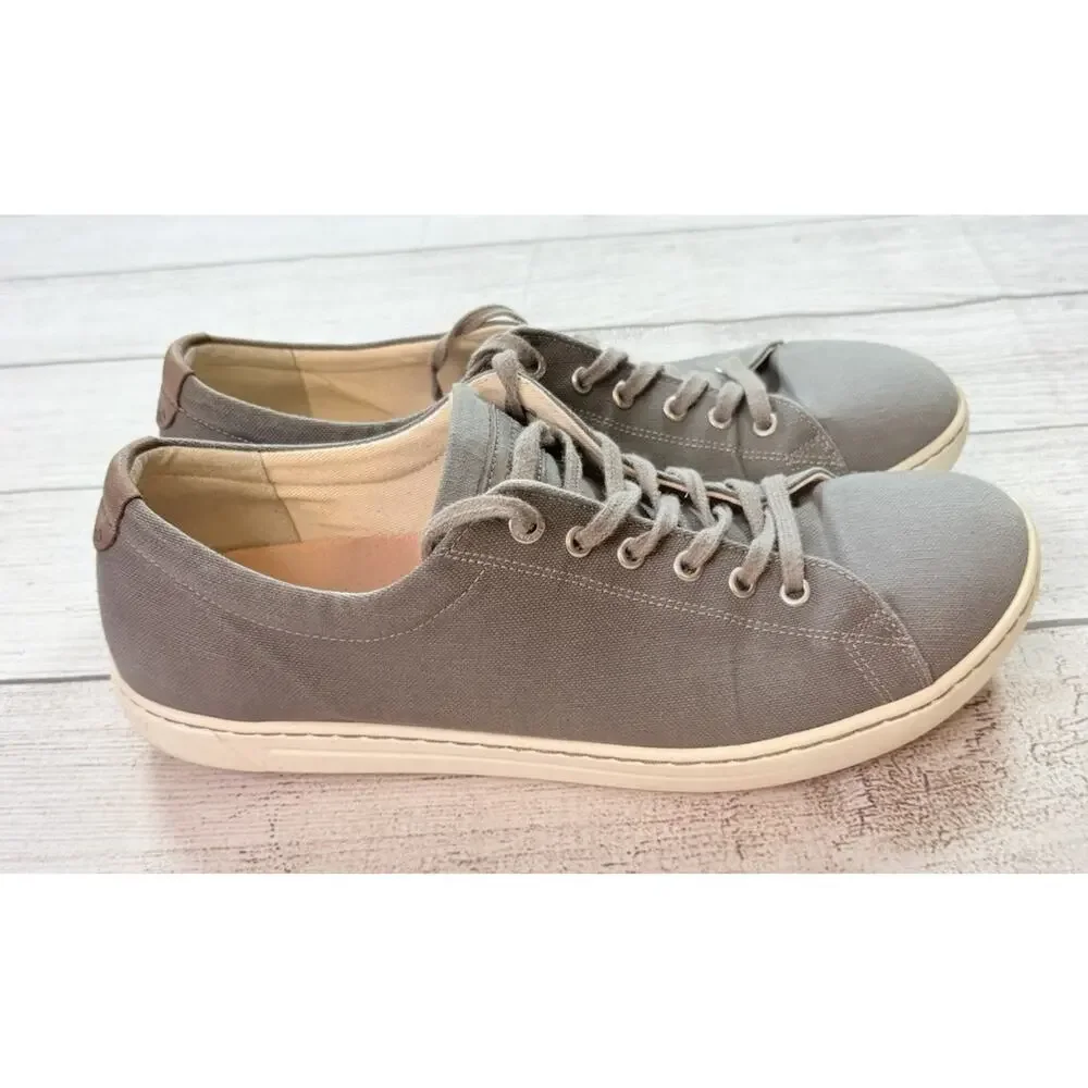 Birkenstock Unisex Arran Shoes Canvas Casual Sneakers Gray Size EU 42